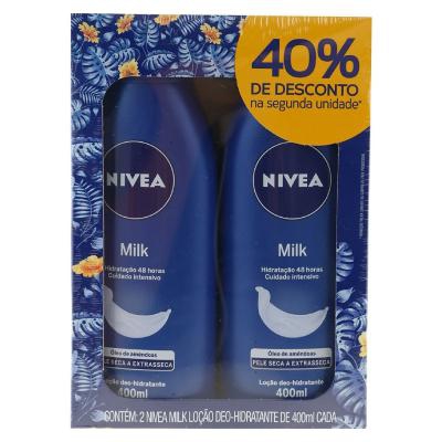 Kit Loção Hidratante Nivea Body Milk 2 Unidades 40% Desconto